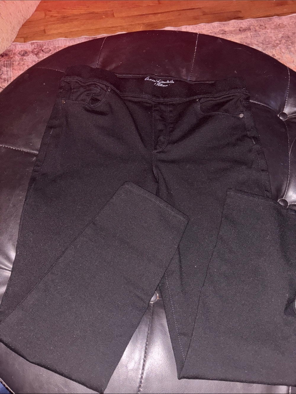 Gloria Vanderbilt Black Leggings with Branded Waistband